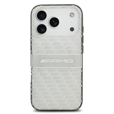 AMG Mercedes iPhone 17 Pro Hülle Case Cover MagSafe Rhombs Double Layer White
