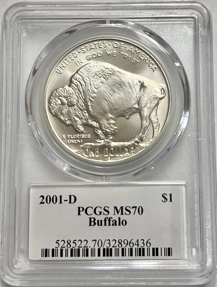 Commemorative Silver Dollar 2001 D American Buffalo James Earl Fraser Signature - Image 4 of 4