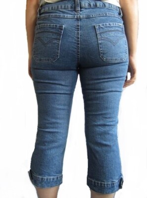 Hose Jeans Caprijeans 3/4-Jeans ''FLASHLIGHTS'' darkblue used Gr. 38 M