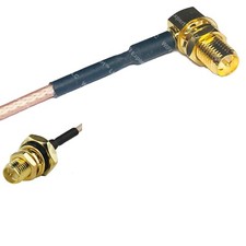 RG316 RP-SMA FEMALE ANGLE to RP-SMA Female O-Ring RF Cable Rapid-SHIP LOT