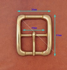 40mm HEAVY DUTY SOLID BRASS COWBOY CENTER BAR BELT BUCKLE LEATHERCRAFTS HARDWARE