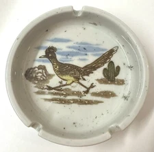 Vintage Ashtray Road Runner Desert Scene Ceramic Vintage
