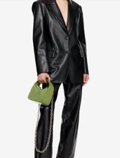 Stand Studio Suide Leather Mini Hobo Moss Green Bag Top Handle W Chain Strap