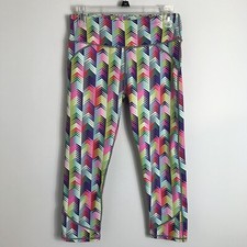 Fabletics Cropped Leggings-Multi Color Pattern-21" Inseam-Size Small
