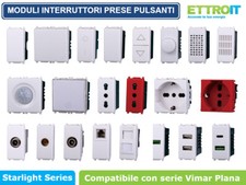 MODULI PRESE INTERRUTTORI SHUCKO PULSANTI USB DIMMER COMPATIBILE VIMAR PLANA