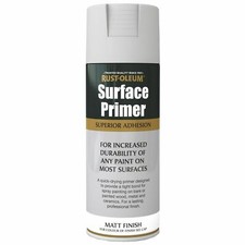 Rust-Oleum Multi-Purpose Surface Primer Spray Paint Stain Block White Grey Red