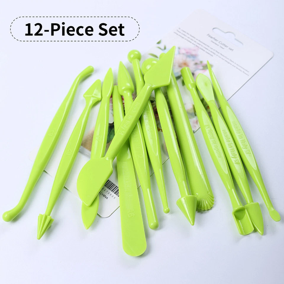 12Pcs Dough Mould Tool Carve Mould Fondant Making Tool Cartoon Knead Mould Set - Image 2 of 4