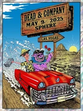 AUTHENTIC Dead & Company LAVA FOIL Poster Sphere Las Vegas May 9th 2025 S/N #/40