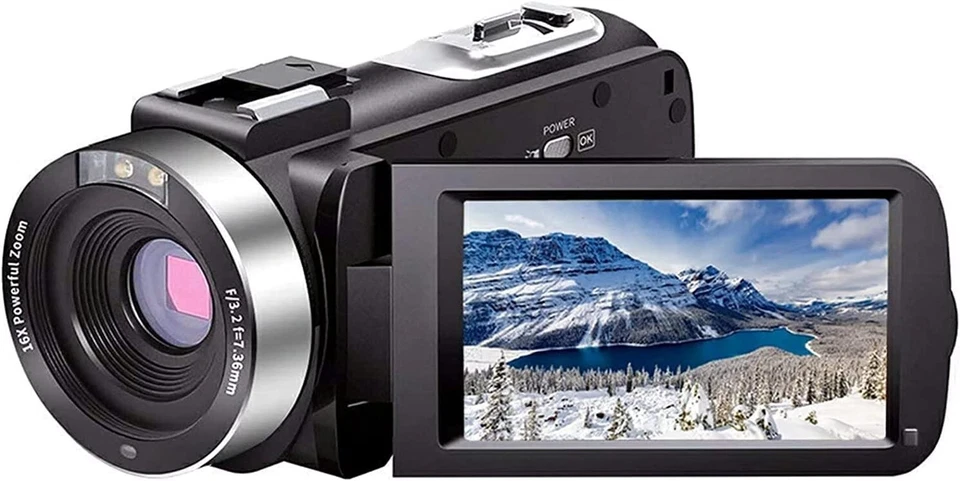 Full HD Video Camera Camcorder 24MP Night Vision 16X Zoom with Mic Remote - Image 3 of 4