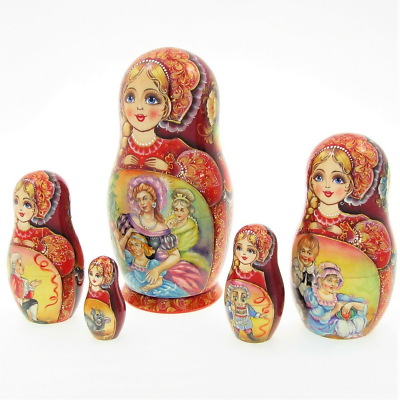 5 Poupées russes H19 Naissance du Christ icône Matriochka Doll Matrioshka