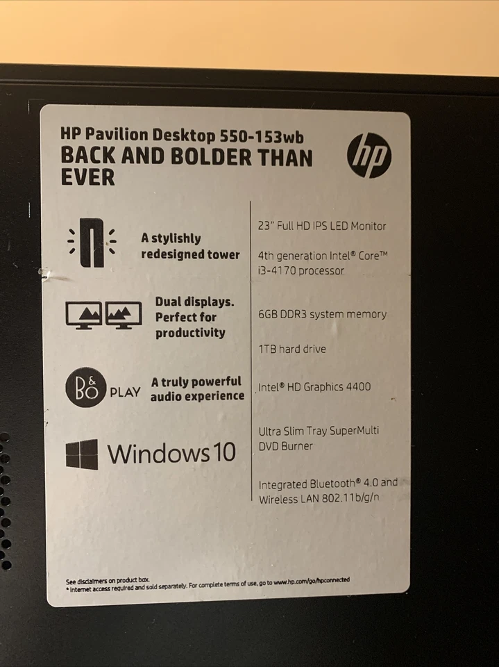 HP Pavilion Desktop 550-153wb Foto 3 de 4