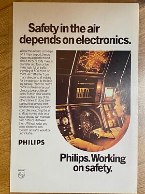 Philips Electronic Fluglotse Tower Original 1978 Vintage Advert Werbung Reklame