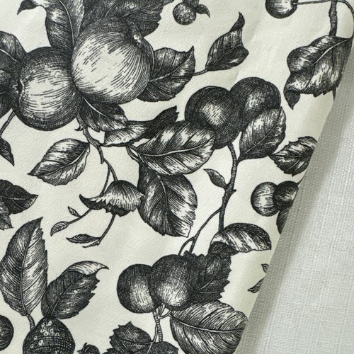 Waverly Inspirations Fabric Toile Black White Cotton Fruit Home Decor 2 yds - Picture 3 of 5