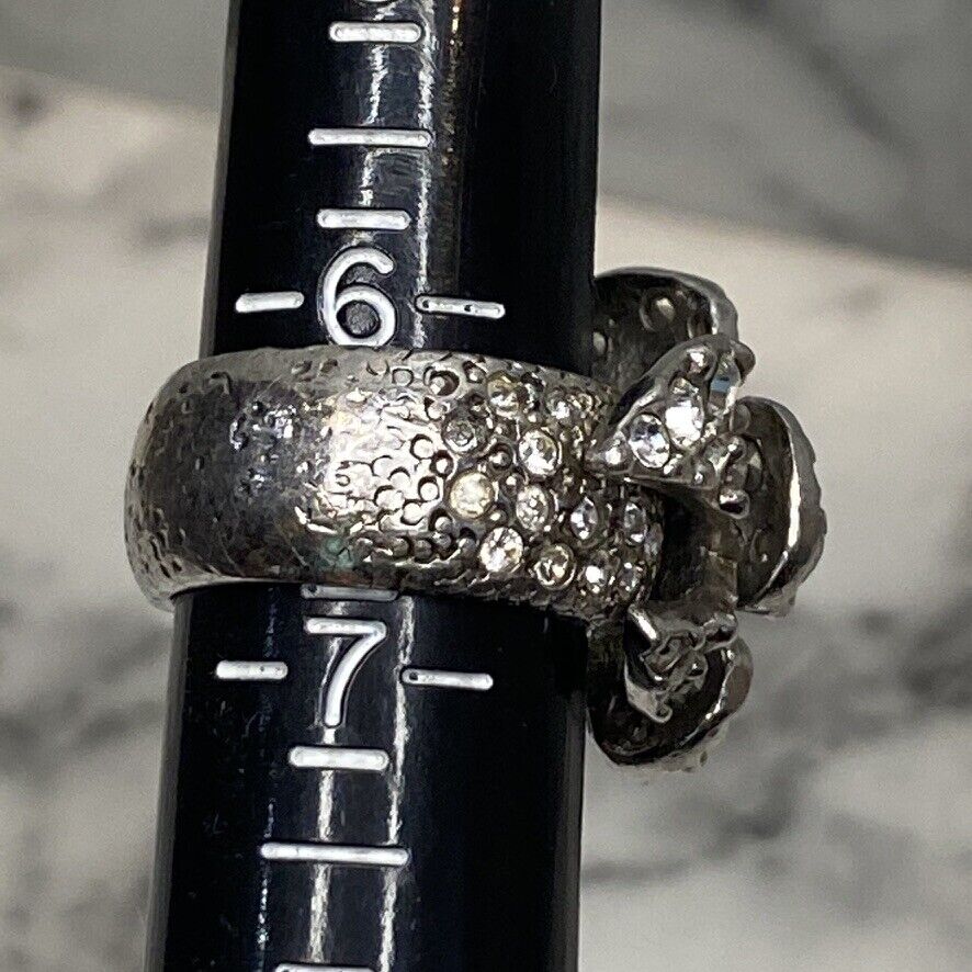 CHANEL 09V Vintage Crystal Logo CC Embellished Flower CHANEL 09V Vintage Crystal Logo CC Embellished Flower