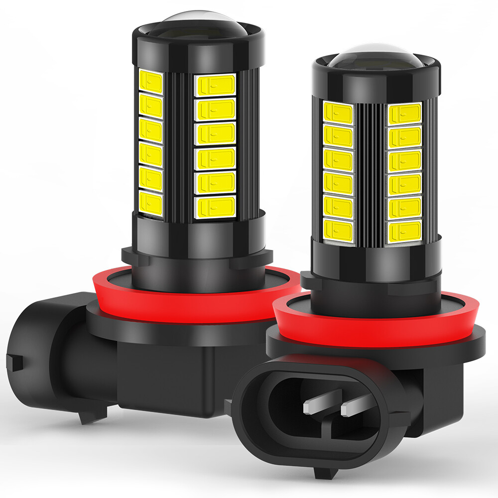 2/4x AUXITO H11 H8 LED Fog Light Bulbs Lamps Wireless 6000K Cool White Fanless