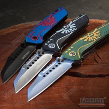 7.75" ZELDA POCKET KNIFE FOLDING BLADE EDC KNIFE HUNTING GEAR