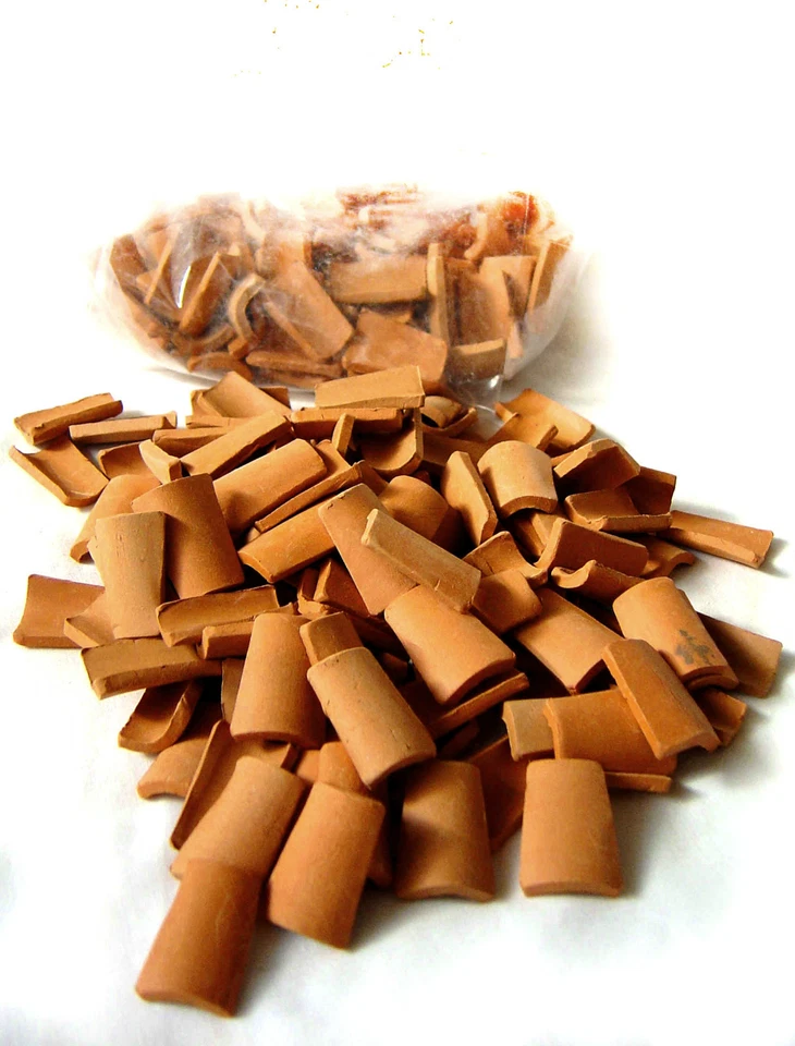 - SENZA MARCA/GENERICO – N. 80 TEGOLINE IN COTTO PER HOBBISTI-CREAZIONE PRESEPI-DECOUPAGE E DECORAZIONE