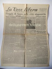 LA VOCE LIBERA Trieste 30 luglio 1945 giornale occupazione