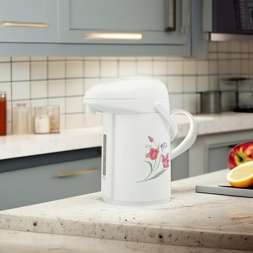 Leichter 2,2L Glas Lufttopf in anmutiger Blume - bequemer Warmwasserzugang - Bild 8 von 8