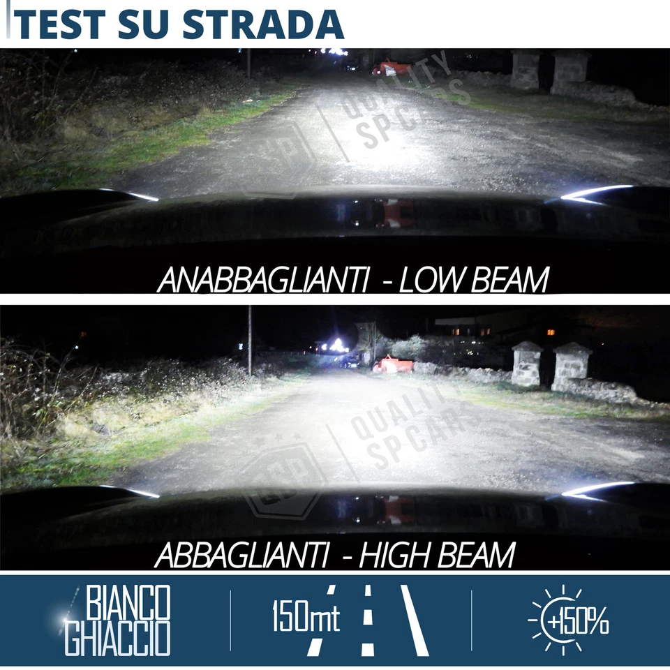 Kit LED H4 per TOYOTA YARIS XP130 2011-14 Luci Anabbaglianti +Abbaglianti 8000LM - Immagine 3 di 4