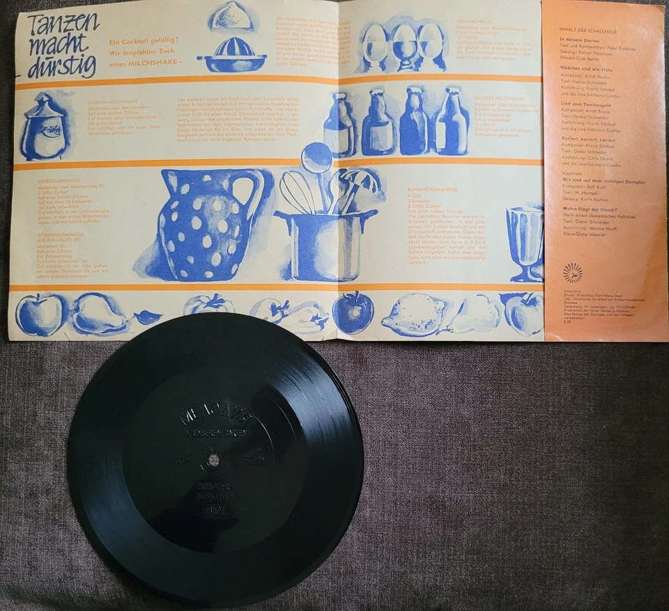 1969 DDR Pop-Schlager Junge Welt Schallfolie Flexi-Disc 7", In unserem Garten - Bild 3 von 4