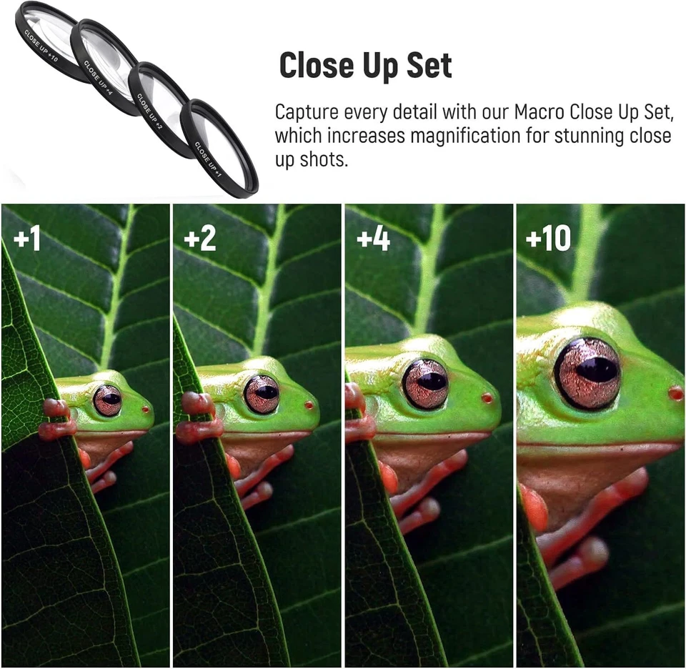 PRO Vivitar 52mm Macro CloseUp Filter Lens Kit for Nikon D3000 D3100 D3200 D3300 - Image 3 of 4