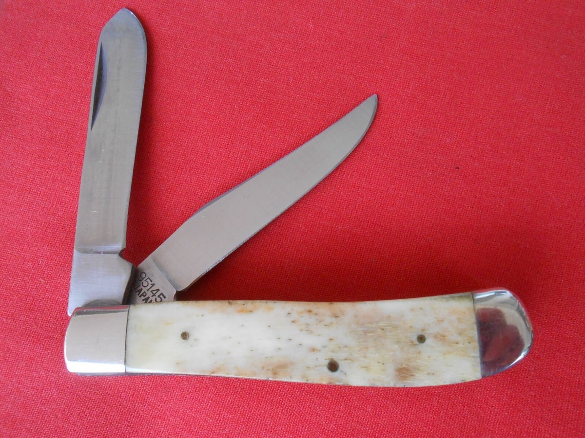 PARKER CUT. CO. 95145 2 BLADE TRAPPER SMOOTH BONE HANDLES PARKER CUT. CO. 95145 2 BLADE TRAPPER SMOOTH BONE HANDLES