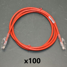  100 Black Box CAT5e Premium Patch Cable, 5ft Ethernet Red, GigaBase 3, 350 MHz
