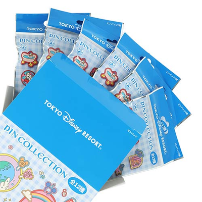 【未使用】否定の力　＋　Blue Collection- Pin Set Tokyo Disney Resort Pin Collection Complete Box Limited Edition