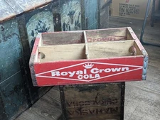 ***RARE*** 1959 Royal Crown Soda Pop Wood Crate Advertising Cherokee Iowa