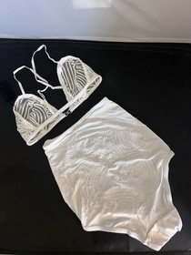 For Love And Lemons Skivvies Bralette And Briefs White Set Sz Small