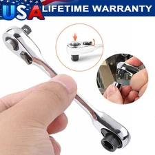 1Pack 1/4" Mini Double-Ended Quick Socket Ratchet Wrench Rod Screwdriver