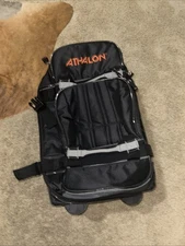 Athalon Duffel Bag with Inline Skate Wheels Midnight Black Carry-On 22-Inch