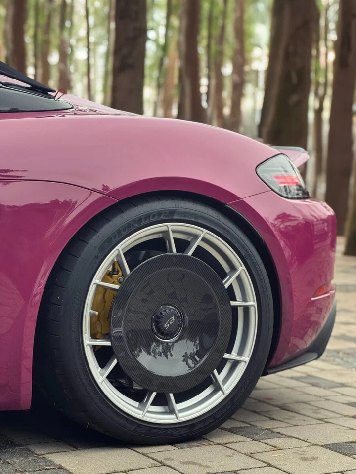 Time Attack Aerodinámico Disco Rueda Trasera Discos Cubiertas Cayman GT4 RS 718 Foto 4 de 4