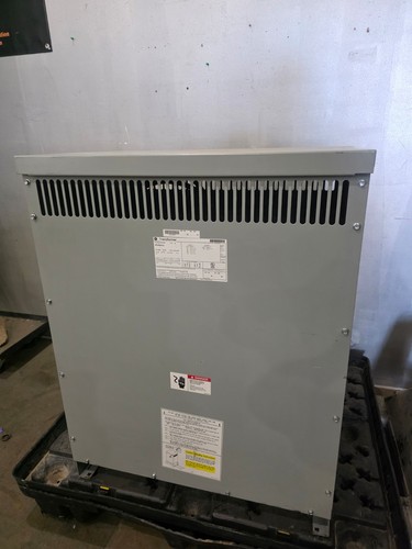 GE 37.5 KVA TRANSFORMER 1-PHASE 240X480V TO 120/240V 9T83C2572 COPPER NEMA 2