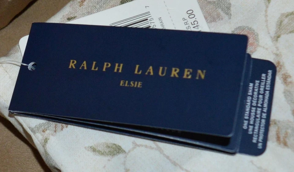 JUEGO DE 2 FUNDAS ESTÁNDAR FLORALES JACOBEAS RALPH LAUREN HOME NUEVO $290 Foto 3 de 4