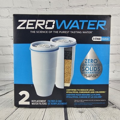 Zero Water 5 Stage Advanced Filtration Replacement Water Filters Lot Of 2 