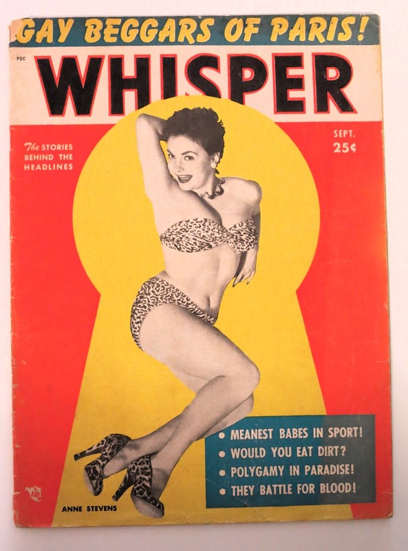 WHISPER Magazine Vol. 7, #2 SEPTEMBER 1953 Anne Stevens Cover VINTAGE