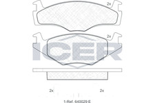Bremsbelagsatz Vorne Volkswagen-System für VW Polo 6N2 Coupe 86C 80 II 92-96