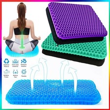 Double Thick Gel Seat Cushion Orthopedic Egg Pad Back Pressure Pain Relief New