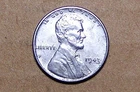 1943   P     Mint  STEEL  Lincoln Wheat Cent   ACTUAL  COIN          90515209-06