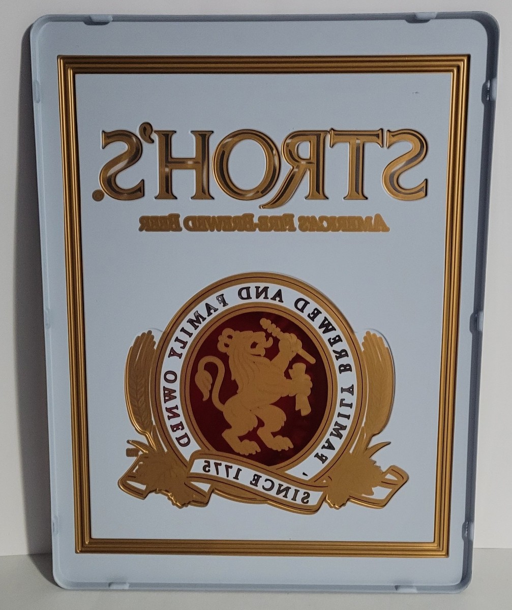 Stroh's Beer Replacement Plastic Sign Face for Light Up Bar