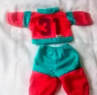 Vntg Cabbage Patch Kids Jogging Sweat Suit  Outfit Red Blue HP Taiwan , cute!