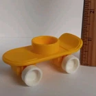 Vintage 80s 1988 Fisher Price Little People Yellow Skateboard Vehicle