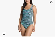 Speedo Women's Ultraback Racerback Athletic Training One Piece Swimsuit, 6 Black