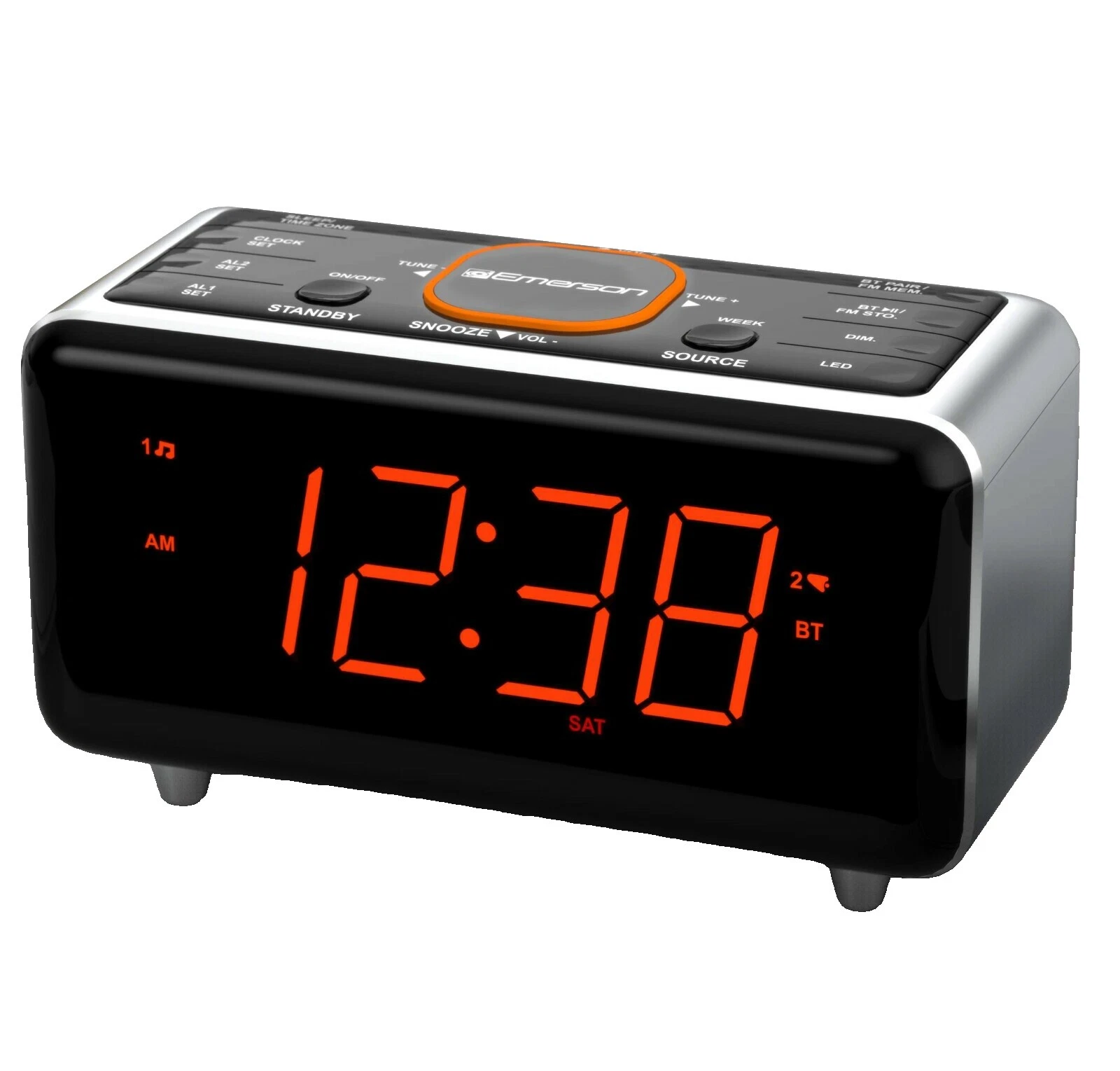 Reloj despertador de plástico Emerson radios Radios