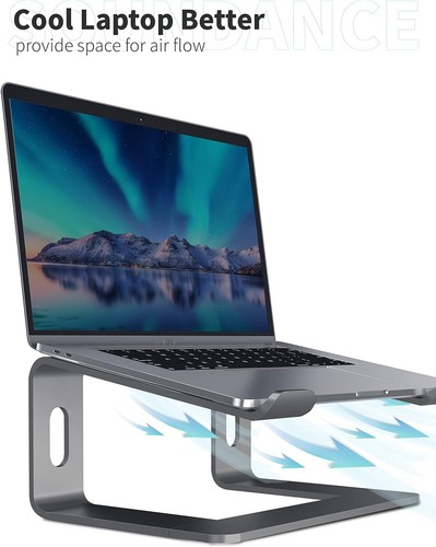 Laptop Stand, Aluminum Ergonomic Riser for Desk,Compatible with 10-15.6" Laptops - Picture 36 of 89