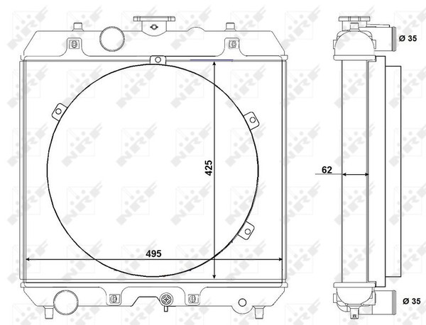 KüHler Alu GelöTet Passend FüR Kubota V2203M - NRF 54103-image