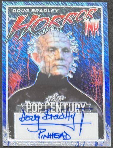 2024 Doug Bradley Leaf Pop Century Metal Horror Ink Dark Blue Auto 6/6 Pinhead - Afbeelding 1 van 2