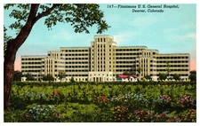 Denver, CO Fitzsimons U.S. General Hospital Ext. VIew Colorado Marble Art -A88